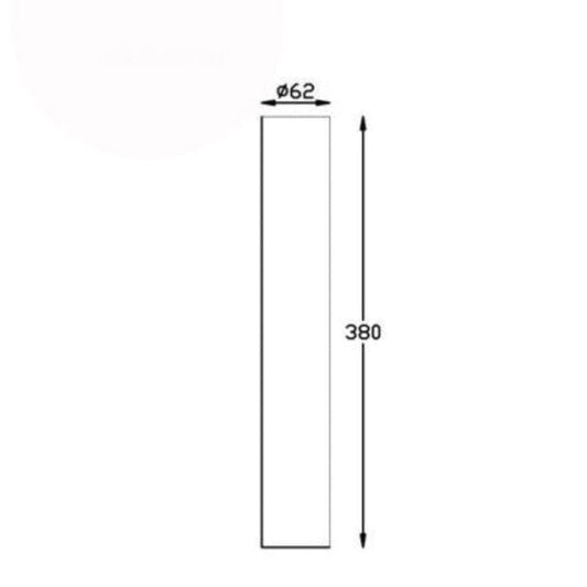 3A-Lighting Bollard Extension Bollard Extension H380mm Aluminium Lights-For-You 0024-ST5163/BK