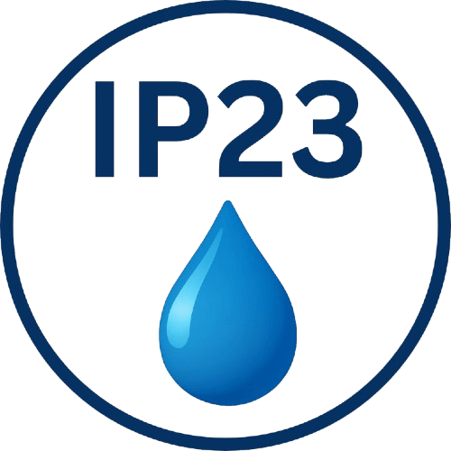 IP23 – light splash resistance