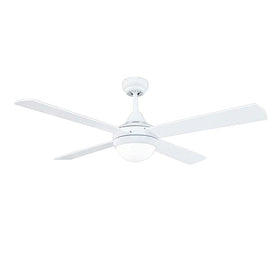 Brilliant Lighting Ceiling Fans 48" Tempo Plus AC Ceiling Fan White with Light 22273/05R Brilliant Lighting Lights-For-You 22273/05