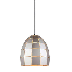 CLA Lighting Indoor Pendants Armis Glass Pendant Light w/ Tiled Iron (Ellipse) Lights-For-You ARMIS5 9326191027512