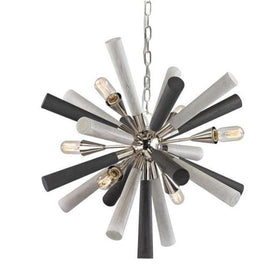 CLA Lighting Indoor Pendants Modern Wood Pendant Light Polished Nickel Lights-For-You SPUTNIK1 9326191023330