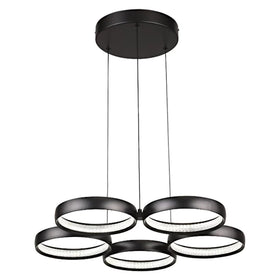 Cougar Lighting Indoor Pendants Olympus LED Pendant Light Lights-For-You OLYM5PLEDBLK 9305125108282