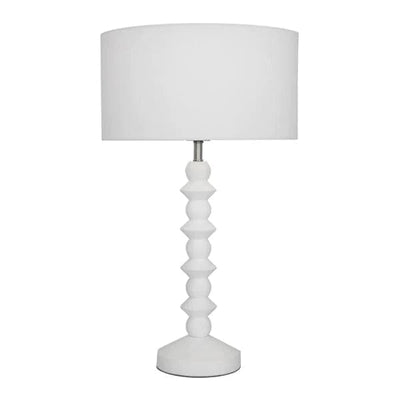 Carter Table Lamp 1Lt in Matt white