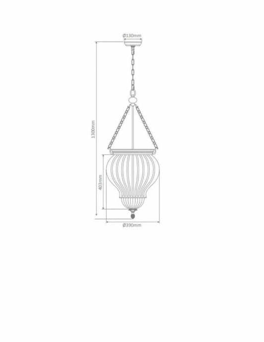 Domus Lighting Indoor Pendants DIANA - 3 Light Lantern Pendant Lights-For-You 31323 9330772313239