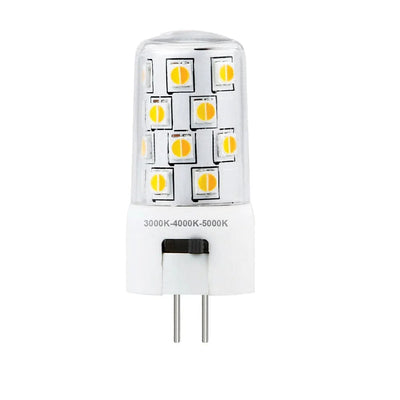 Domus KEY-G5.3-TRIO - 4W LED 12V DC Tri-colour CRI90 Dimmable Bi-Pin G5.3 Shape Clear PC Globe