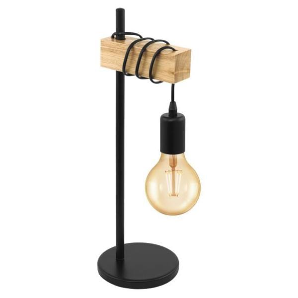 Eglo Lighting Table Lamps Black Townshend Scandi Table Lamp 1Lt 32918N