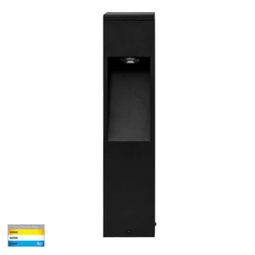 Havit Lighting Bollard Lighting Fedor Square Aluminium Black Tri Colour Lights-For-You HV1630T-BLK-240V-SQ 9350418026613