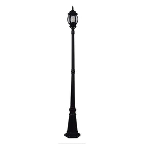 Havit Lighting Exterior Posts Trener Aluminium Black Coach Lights-For-You HV1671W-BLK