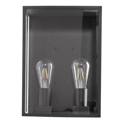 Bayside Outdoor LED Wall Light 2Lt Large in Black, Stainless Steel or White Havit Lighting - HV36592W