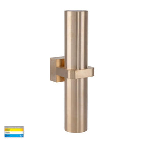 Havit Lighting Lighting HV10591T - Luz Solid Brass TRI Colour Single Up & Down Wall Pillar Lights Lights-For-You HV10591T