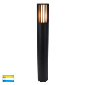 Havit Lighting Lighting HV1693T-BLK-240V - Tenac Aluminium Black Tri Colour LED Bollard Light Lights-For-You HV1693T-BLK-240V