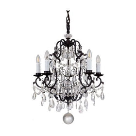Lode Lighting Indoor Pendants Salzburg 5 Light Crystal Pendant Light Bronze Lights-For-You 1000803