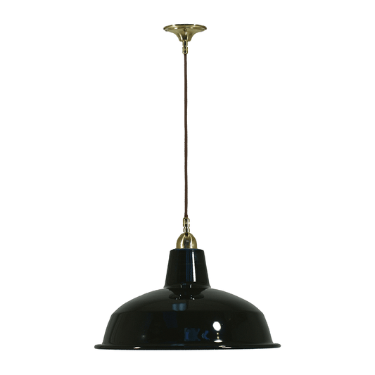 Lode Lighting Indoor Pendants Single Cord Pendant Brass With Warehouse Shade 420mm Lights-For-You 3000108