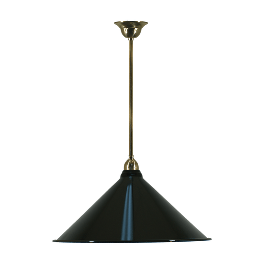 Lode Lighting Indoor Pendants Single Rod 1/2"Brass Pendant With Edwardian Shade 390mm Lights-For-You 3000128
