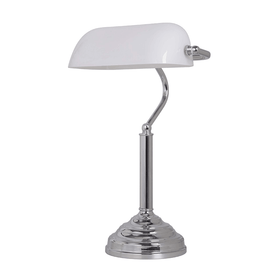 Lode Lighting Table Lamps Study Table Lamp Chrome & Opal Glass Lights-For-You 1000085
