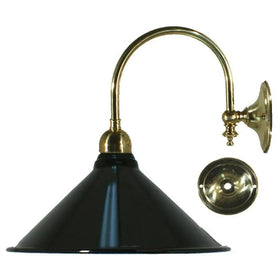 Lode Lighting Wall Lights Luke Wall Light Brass With 250mm Edwardian Shade by Lode Lighting Lights-For-You 3000183