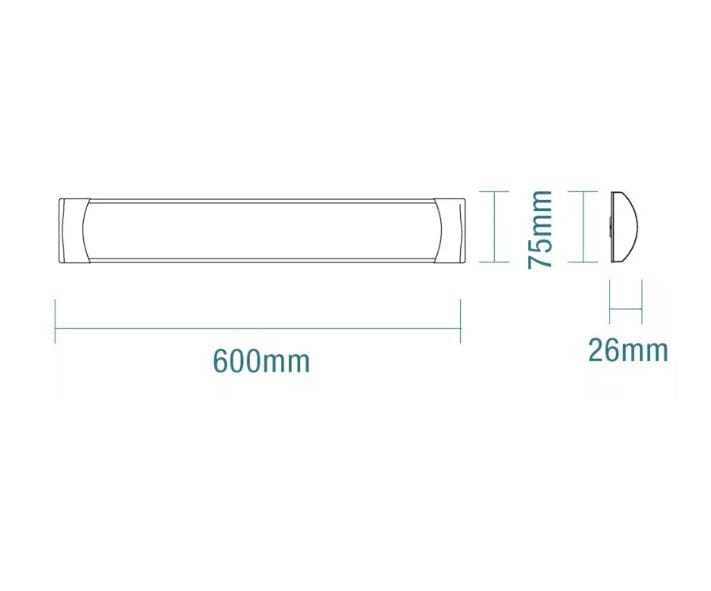 Martec Lighting LED Batten White / 20W Blade LED Surface Mounted Light Lights-For-You MLBF60345W