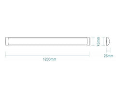 Martec Lighting LED Batten White / 36W Blade LED Surface Mounted Light Lights-For-You MLBF12345W