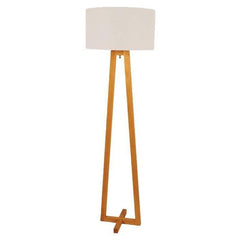 Oriel Lighting Floor Lamps White Edra Scandi Wooden Floor Lamp Lights-For-You OL93533WH