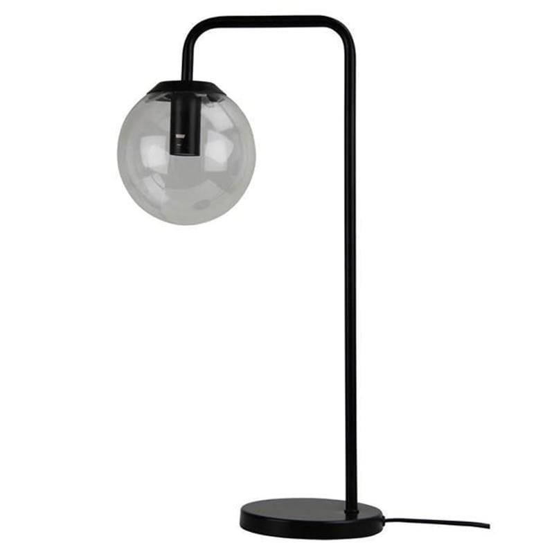Oriel Lighting Table Lamps Black Newton Table Lamp Clear Glass Lights-For-You SL98799BK