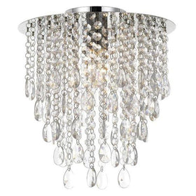 Telbix Lighting Batten Fix Lights Loven Batten Fix in Chrome W/Clear Acrylic Beads Lights-For-You LOVEN BF30-CH 9329501051733