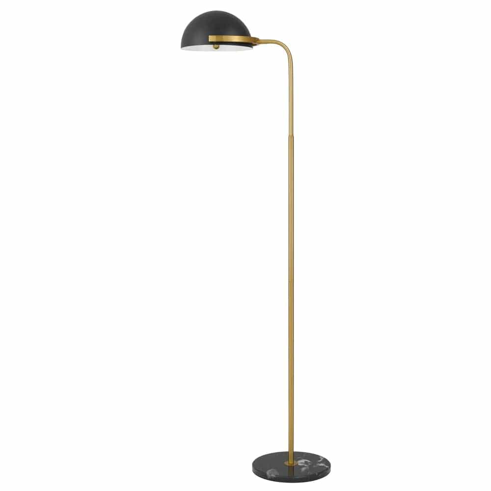 Telbix Lighting Floor Lamps Antique Gold Pollard Floor Lamp in Black/Antique Gold POLLARD FL-BKAG