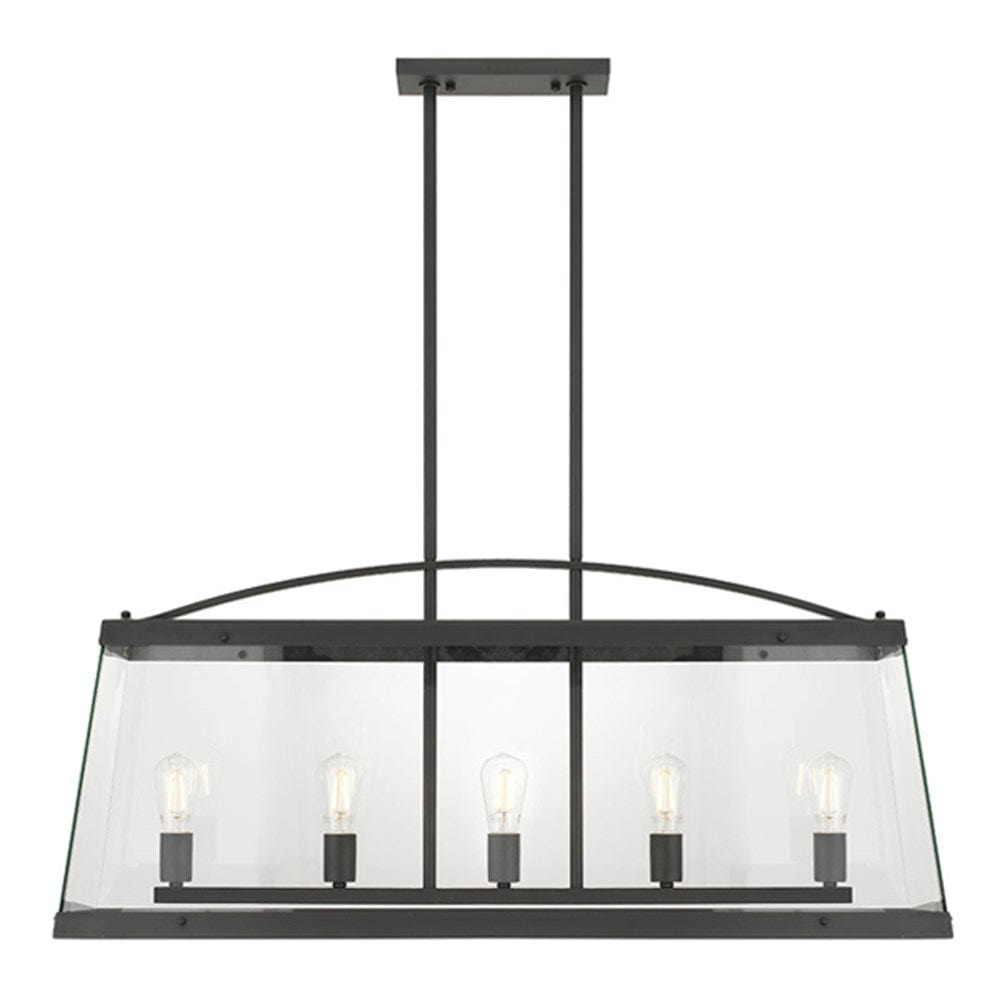 Telbix Lighting Indoor Pendants Black/Clear Colair Pendant Light 5Lt Lights-For-You COLAIR PE5-BK