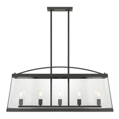 Telbix Lighting Indoor Pendants Black/Clear Colair Pendant Light 5Lt Lights-For-You COLAIR PE5-BK