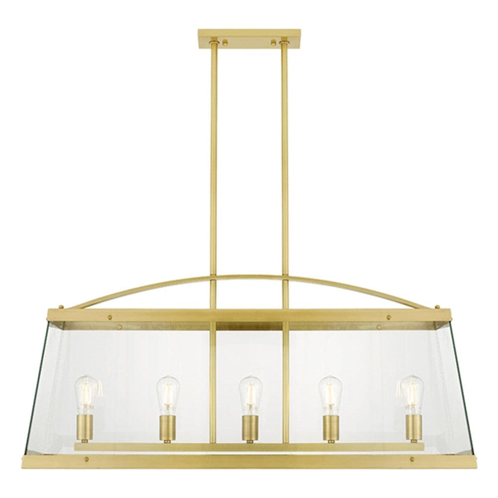 Telbix Lighting Indoor Pendants Brass/Clear Colair Pendant Light 5Lt Lights-For-You COLAIR PE5-BRS