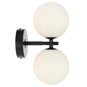 Telbix Lighting Lighting FELTON 2 LIGHT WALL LIGHT BLACK Lights-For-You FELTON WB2-AGOM