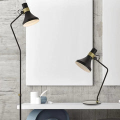 Telbix Lighting Table Lamps Roma Table Lamp in Black w/Matt Brass Lights-For-You ROMA TL-BKBM