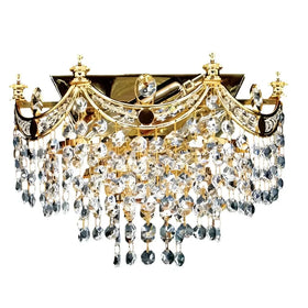 Vencha Lighting Lighting Crystal 2Lt Wall Light in Chrome or Gold Lights-For-You W-702-2L-14-GD