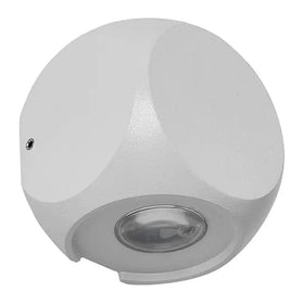 Vencha Lighting Outdoor Wall Lights Benz Outdoor LED Wall LIght 2Lt 4w Black, White Lights-For-You 5505075-WH-3K