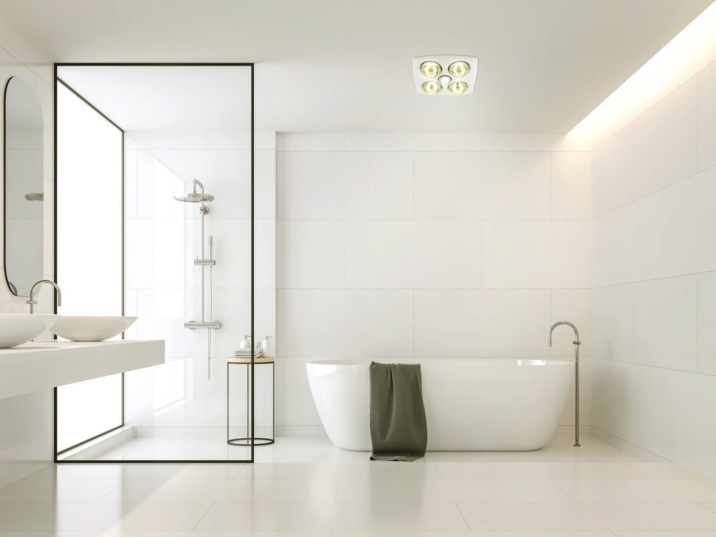 Domus INFINITY 6-in-1 Premium Bathroom Heater – Heat, Vent & Light in One