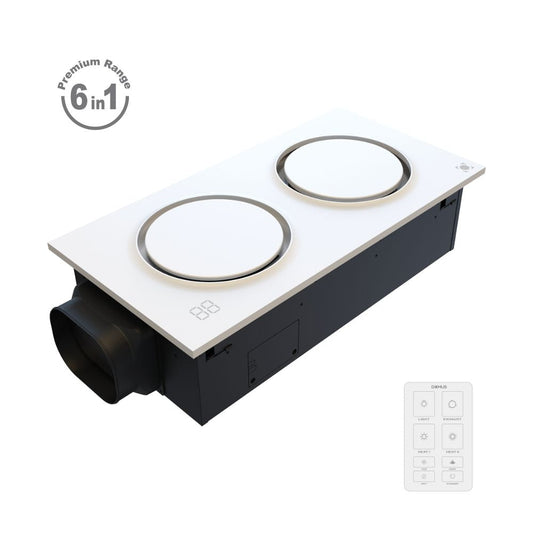 Domus INFINITY 6-in-1 Premium Bathroom Heater – Heat, Vent & Light in One