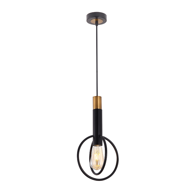 Marvin 1 Light Pendant Light Black / Gold