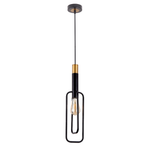 Marvin 1 Light Pendant Light Black / Gold