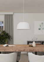 Contrisa Pendant Light Medium Black, White, Grey in the room