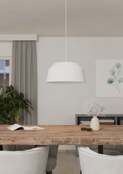 Contrisa Pendant Light Medium Black, White, Grey in the room