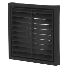 ABS Black Exterior 100mm Square Grille Vent