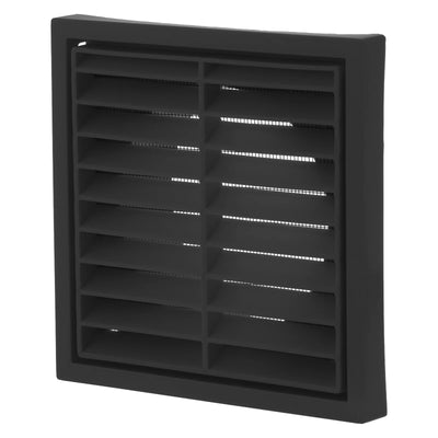 ABS Black Exterior 125mm Square Grille Vent
