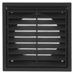 ABS Black Exterior 125mm Square Grille Vent