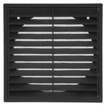 ABS Black Exterior 150mm Square Grille Vent