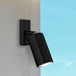 Brilliant Black Denver-II LED Exterior Adjustable Wall Light