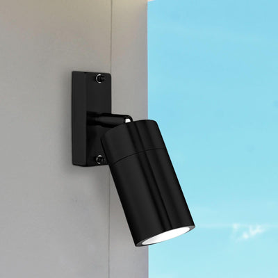 Brilliant Black Denver-II LED Exterior Adjustable Wall Light