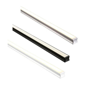 18mm x 15mm Deep Square Aluminium Profile IP20 in Silver/Black/White Havit Commercial
