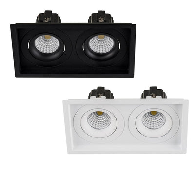 190mm x 100mm LED Downlight 2x13w Black, White CCT CRI 90+ HCP-81X51113 Havit Commercial