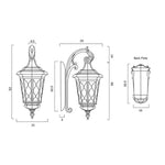 Brinley Mediterranean Outdoor Wall Light (Small)