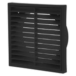 ABS Black Exterior 200mm Square Grille Vent