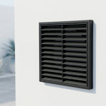 ABS Black Exterior 200mm Square Grille Vent